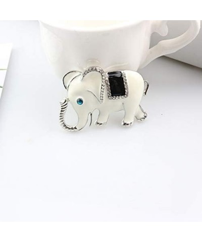 Exquisite Silver Colors Elephant Brooch Pins Rhinestone Brooches For Women Jewelry Fashion Suit Accessories White $8.99 Brooc...