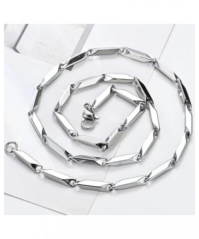 3mm Width High Polished Stainless Steel Geometrica Chain Style Choker Necklace Silver-20 $6.35 Necklaces