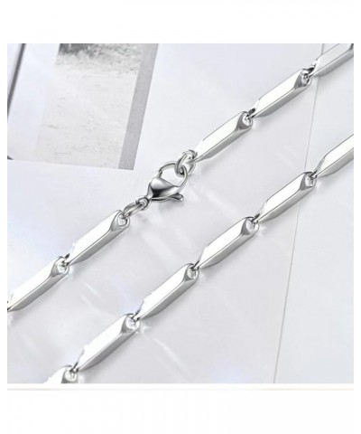 3mm Width High Polished Stainless Steel Geometrica Chain Style Choker Necklace Silver-20 $6.35 Necklaces