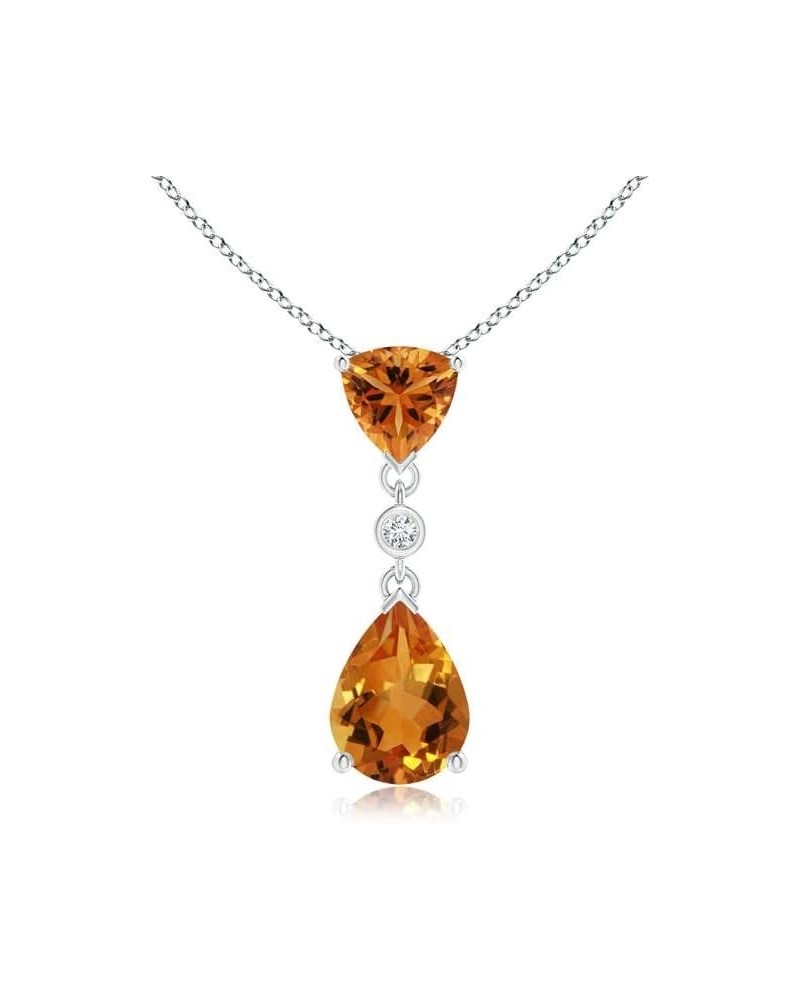 Natural Citrine Pendant Necklace for Women, Girls in 14K Solid Gold/Sterling Silver | Novemver Birthstone | Jewelry Gift for ...