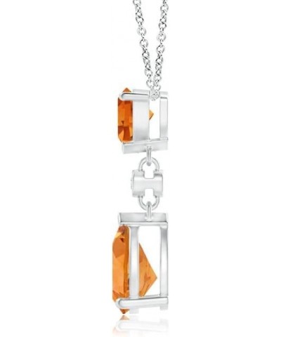 Natural Citrine Pendant Necklace for Women, Girls in 14K Solid Gold/Sterling Silver | Novemver Birthstone | Jewelry Gift for ...