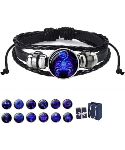 Spirilet Bracelet, 2024 Upgrade Spirilet Bracelet Zodiac Manifestation, Zodiac Signs Spirit Bracelet, Multilayer PU Leather S...