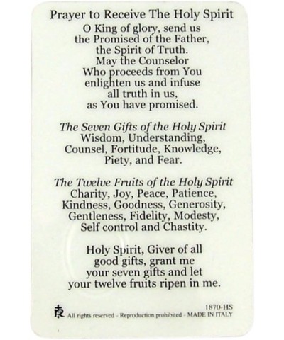 Catholic Holy Prayer Cards with Medals (Confirmation - English) Confirmation - English $8.63 Pendants