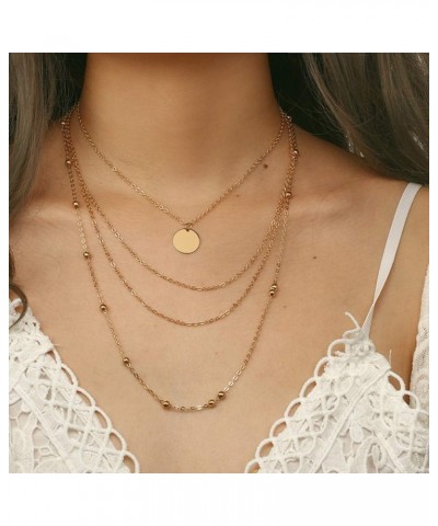 Layered Choker Pendant Necklaces for Women Trendy Multilayer Ladies Love Simple Necklace Vintage Bohemian Beads Jewelry Retro...