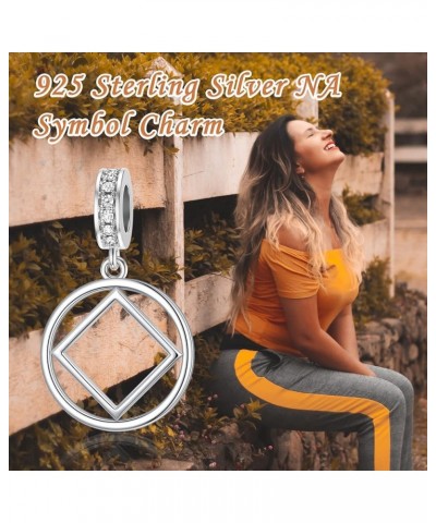 Sobriety Gift 925 Sterling Silver Alcoholics/Narcotics Anonymous Charms for Bracelet AA/NA Recovery Symbol Sobriety Alcoholic...