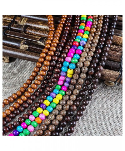 8MM Natural Wood Bead Necklace Africa Wooden Chain Statement Unisex Chunky Strand Necklaces Hip Hop Jewelry wenge $6.88 Neckl...