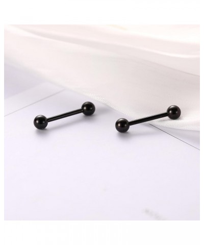 Pair 14G 16G G23 Solid Titanium Shield Nipple Rings Nipple Barbell Internally Threaded Nipple Jewelry Tongue Piercing Bridge ...