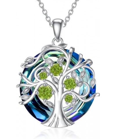 Tree of Life Necklaces for Women Family Tree Birthstone Ncklace S925 Sterling Silver Jewelry Birthday Gifts for Women Mom Mot...