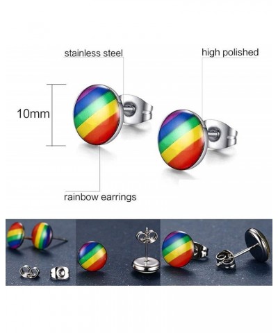 LGBT Gay Lesbian Rainbow Pride Jewelry Set, Bracelet + Earrings + Pendant Necklace, for Men/Women $11.59 Jewelry Sets