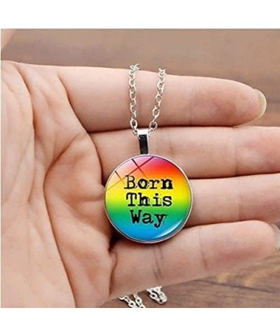 LGBT Gay Lesbian Rainbow Pride Jewelry Set, Bracelet + Earrings + Pendant Necklace, for Men/Women $11.59 Jewelry Sets