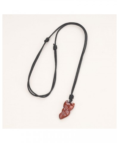 Protection Lucky Amulet Stone Fox Pendant Necklace Red Tiger Eye $10.80 Necklaces