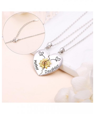 S925 Sterling Silver Mother Daughter Sisters Family Necklaces for 2 Matching Heart Jewelry Gifts for Mom Big Sis Little Sis M...