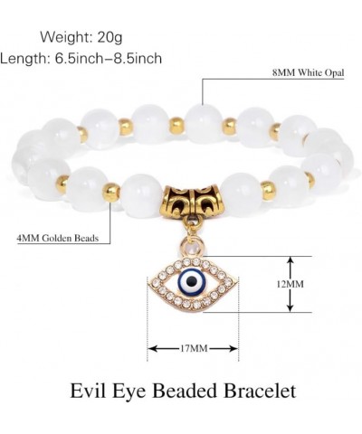 Pink Zebra Stone Bracelet with Evil Eye Pendant - A Stunning Statement of Protection and Style $14.50 Bracelets