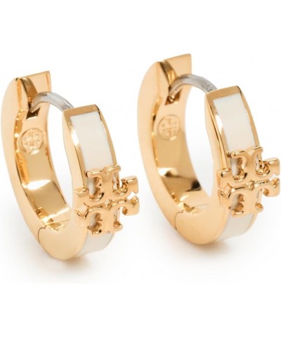 Women's Kira Enamel Huggie Earrings Tory Gold/New Ivory $32.96 Earrings