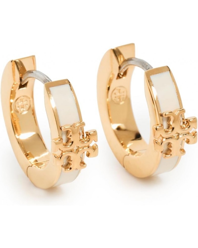 Women's Kira Enamel Huggie Earrings Tory Gold/New Ivory $32.96 Earrings