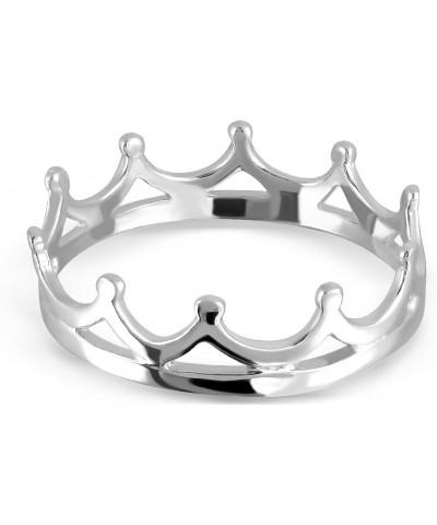 WithLoveSilver Solid Sterling Silver 925 Imperial King Crown Tiara Ring $14.21 Rings