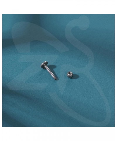 ASTM F136 Titanium 16G 8mm Piercing Jewelry for Conch, Tragus, Helix, Lip, Labret, Earlobe - Hypoallergenic Internally Thread...