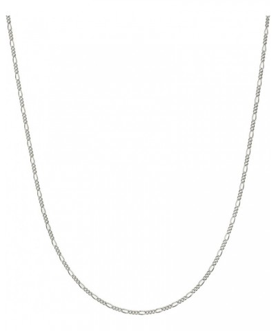 Solid 925 Sterling Silver Super Thin .8mm Italian Figaro Chain Necklace 16" - 24 24 inch $8.99 Necklaces