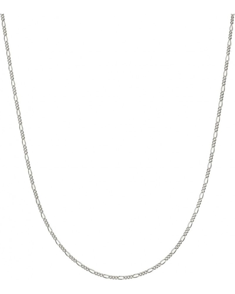 Solid 925 Sterling Silver Super Thin .8mm Italian Figaro Chain Necklace 16" - 24 24 inch $8.99 Necklaces