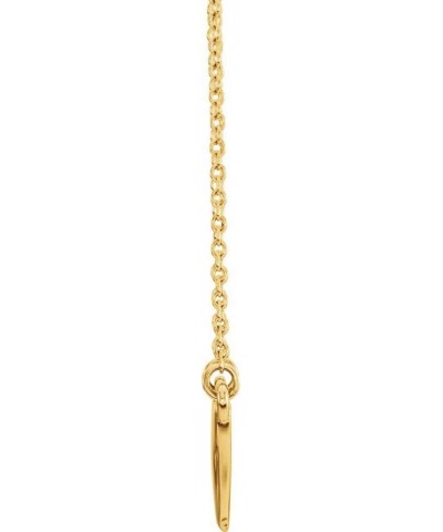 Shark Tooth Charm Pendant Chain Necklace Adjustable 16" to 18" (10mm x 10mm) 14k Yellow Gold $49.98 Necklaces