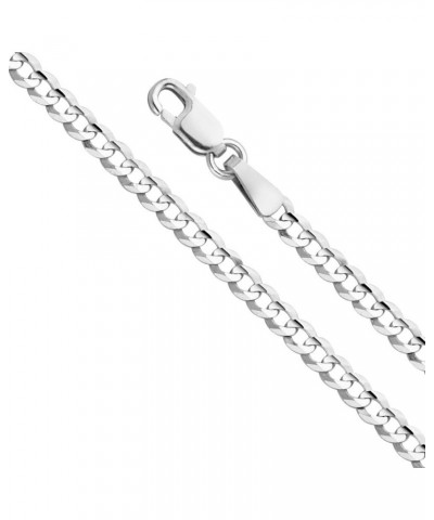 14k REAL White Gold Solid 3mm Cuban Concave Curb Chain Necklace with Lobster Claw Clasp 20.0 Inches $186.88 Necklaces