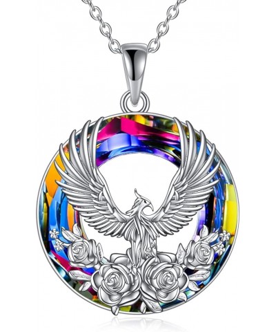 Phoenix Gifts for Her Phoenix Necklaces Sterling Silver Crystal Phoenix Pendant Necklaces Renewal Nirvana Necklaces Phoenix J...