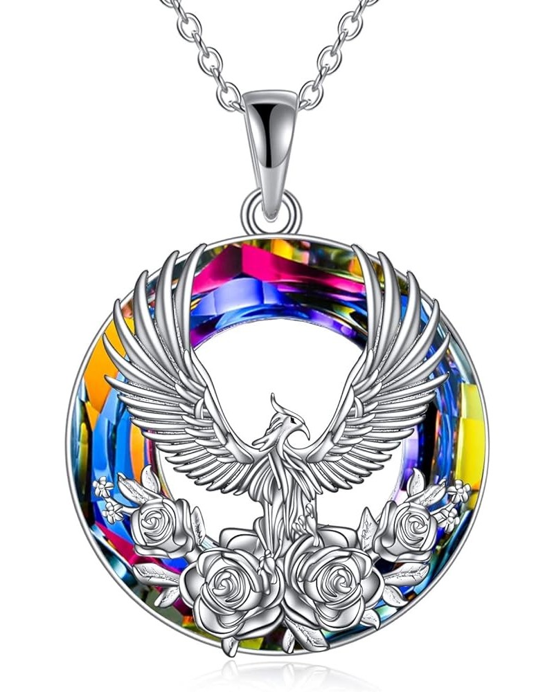 Phoenix Gifts for Her Phoenix Necklaces Sterling Silver Crystal Phoenix Pendant Necklaces Renewal Nirvana Necklaces Phoenix J...