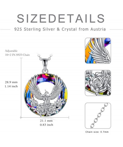 Phoenix Gifts for Her Phoenix Necklaces Sterling Silver Crystal Phoenix Pendant Necklaces Renewal Nirvana Necklaces Phoenix J...