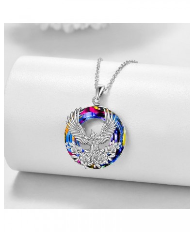 Phoenix Gifts for Her Phoenix Necklaces Sterling Silver Crystal Phoenix Pendant Necklaces Renewal Nirvana Necklaces Phoenix J...