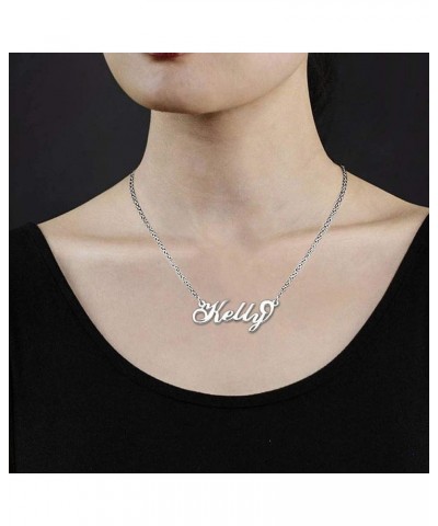 Personalized Name Necklace Initial Necklace Customized Sterling Silver Original Font Pendant Jewelry Same Day Shipping Gift f...