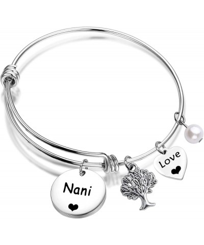 Nani Bracelet Gift Nani Jewelry Grandma Bangle Bracelet With Family Tree Nani Bracelet $9.66 Bracelets