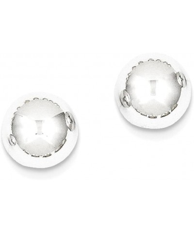 14K White Gold 5mm Ball Stud Earrings 14K White Gold - 8mm - 0.31 inch $34.98 Earrings