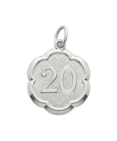 Number 20 Charm, Sterling Silver $20.50 Bracelets