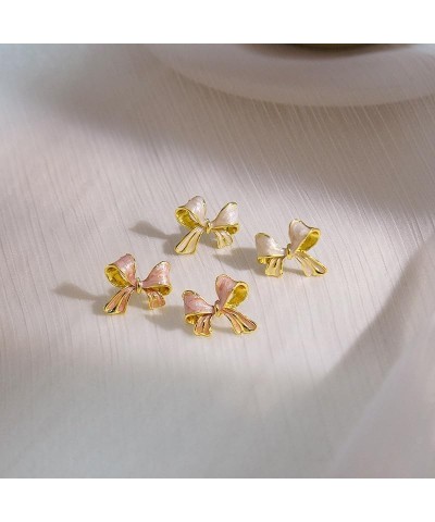 Gold Bow Earrings for Women Silver Bow Stud Earrings Ribbon Earrings Long Bow Dangle Earrings Silver Bow Jewelry Bow Earrings...