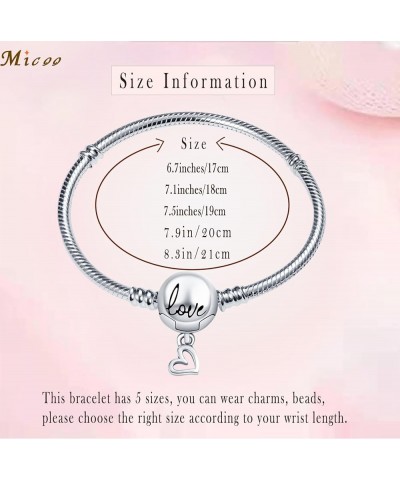 925 sterling silver bracelets for women butterfly bracelet charms bracelets Love sterling silver charm bracelet snake chain,D...