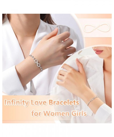 Infinity Love Heart Bracelets for Women Girls, Birthday Christmas Valentins's Day Jewelry Gifts for Her Nana $10.34 Bracelets