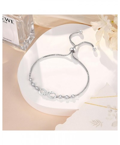 Infinity Love Heart Bracelets for Women Girls, Birthday Christmas Valentins's Day Jewelry Gifts for Her Nana $10.34 Bracelets