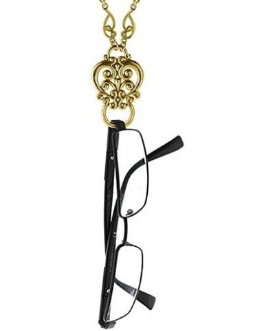 1928 Jewelry Silver Tone Heart Eyeglass Holder Pendant Necklace, 28 Gold $15.59 Necklaces