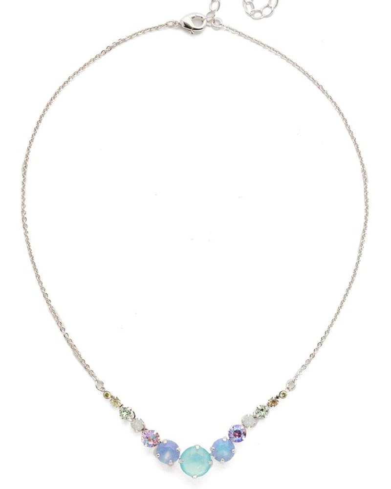 Delicate Round Tennis Necklace Seersucker Rhodium $26.82 Necklaces