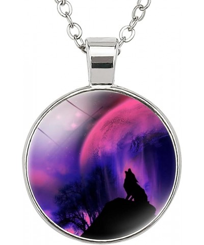 Wolf Necklace Gifts For Women - Cute Pendant Necklace For Teen Women Purple $8.85 Necklaces