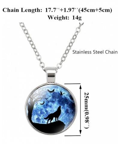 Wolf Necklace Gifts For Women - Cute Pendant Necklace For Teen Women Purple $8.85 Necklaces