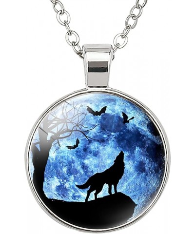 Wolf Necklace Gifts For Women - Cute Pendant Necklace For Teen Women Purple $8.85 Necklaces