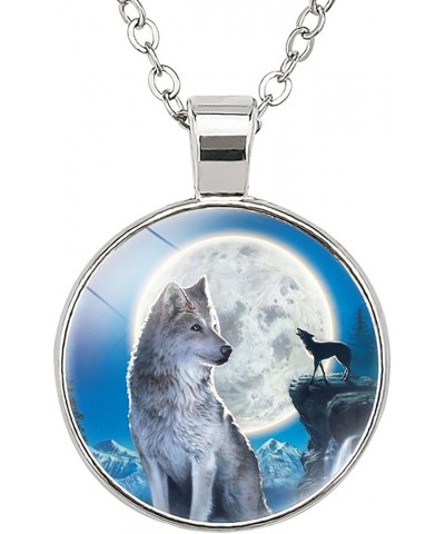 Wolf Necklace Gifts For Women - Cute Pendant Necklace For Teen Women Purple $8.85 Necklaces