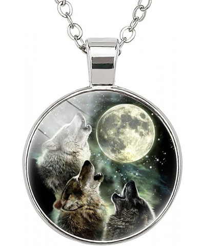 Wolf Necklace Gifts For Women - Cute Pendant Necklace For Teen Women Purple $8.85 Necklaces