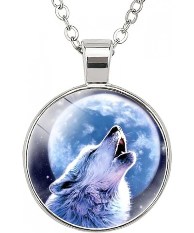 Wolf Necklace Gifts For Women - Cute Pendant Necklace For Teen Women Purple $8.85 Necklaces