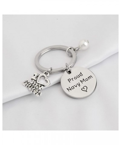 Navy Mom Keychain I Love My Sailor Proud Navy Mom Navy Deployment Gifts Navy Mom Gifts Proud Navy Mom Keychain $10.73 Bracelets