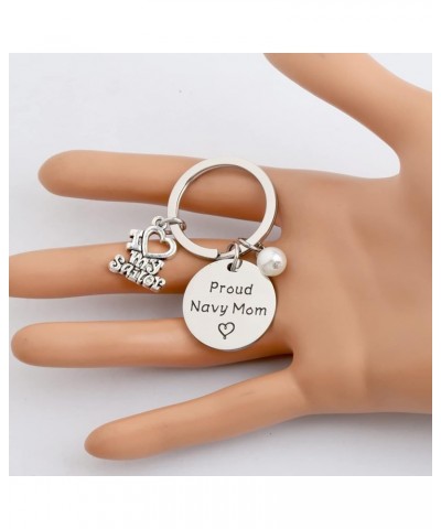 Navy Mom Keychain I Love My Sailor Proud Navy Mom Navy Deployment Gifts Navy Mom Gifts Proud Navy Mom Keychain $10.73 Bracelets