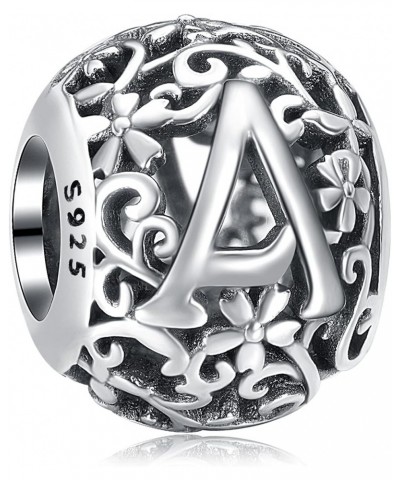 Letter A Charms 925 Sterling Silver Alphabet Bead for Bracelets Spell Your Word $9.68 Bracelets