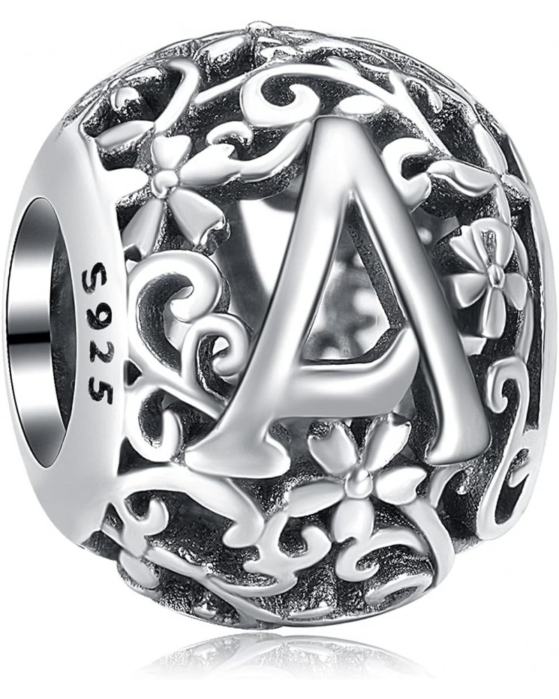 Letter A Charms 925 Sterling Silver Alphabet Bead for Bracelets Spell Your Word $9.68 Bracelets