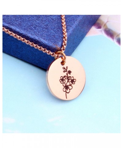 Personalized Birth Flower Necklace Birth Month Mom Necklace Birthday Gift for Her May-Hawthorn RG $9.53 Necklaces